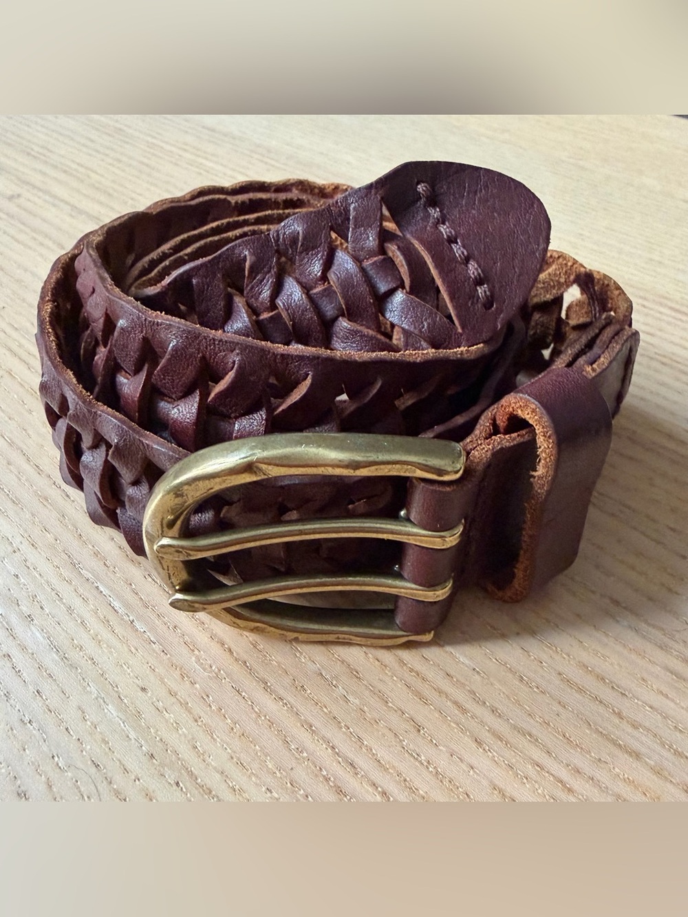 Gap leather braided belt size XS